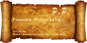 Passeka Priszcilla névjegykártya